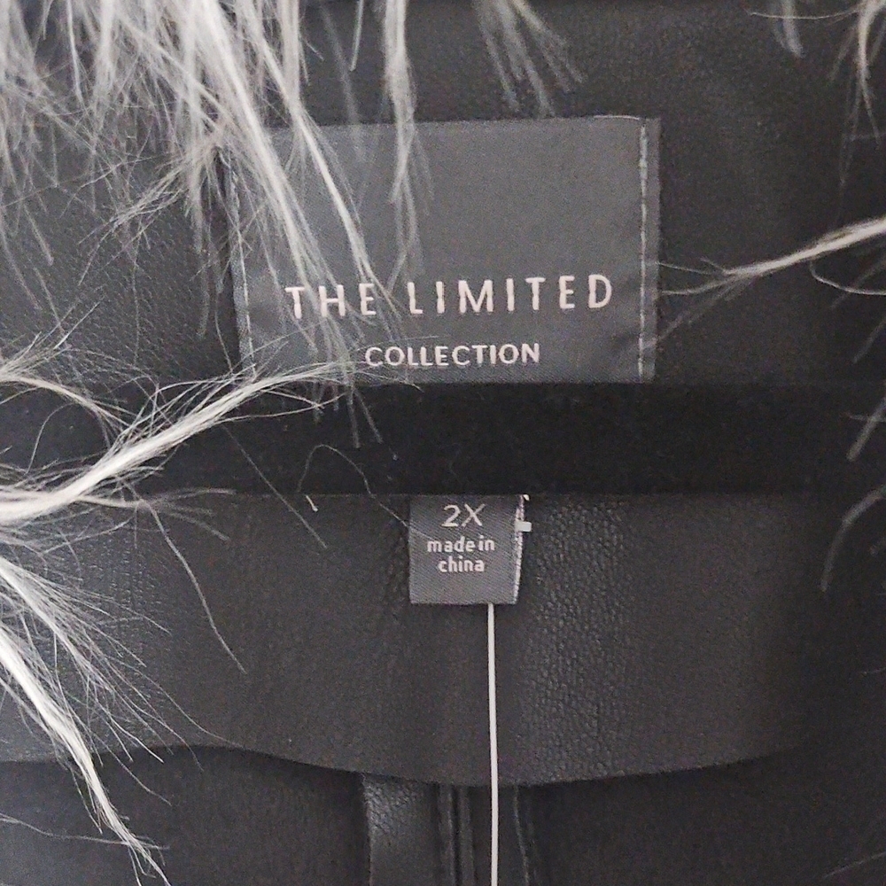 NWT The Limited Black Jacket with Removable Cream Teddy Collar - Picture 2 of 13